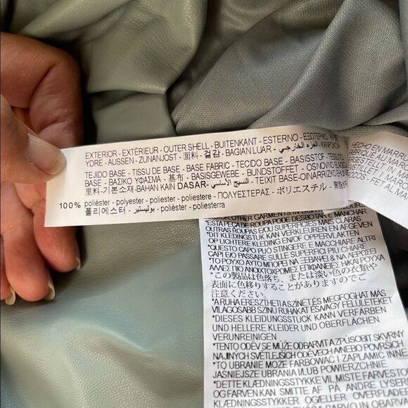 ZARA Faux Leather Mini Dress.Size S - Picture 13 of 15